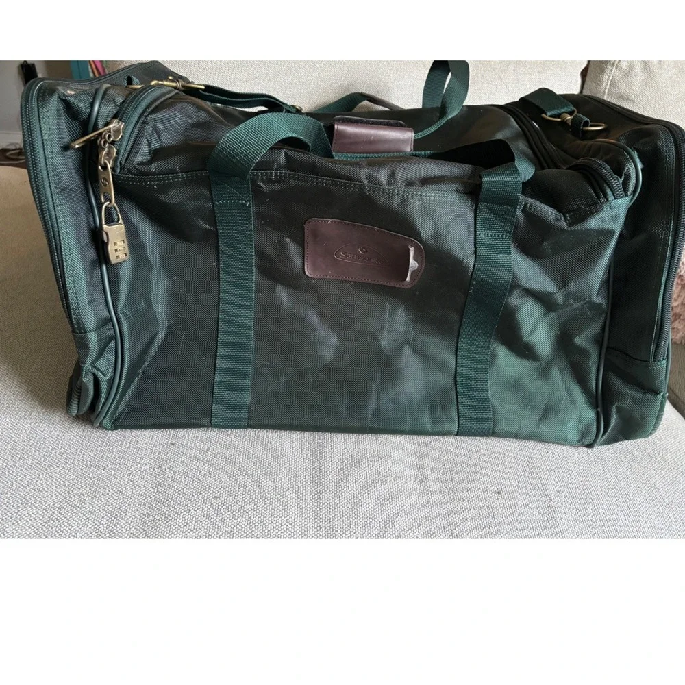Samsonite Duffel Bag Forest Green Ballistic Nylon Travel Weekend